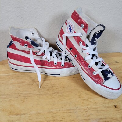 90's Converse All Star American Flag Chuck Taylor High Tops 90's Converse All Star American Flag Chuck Taylor High Tops