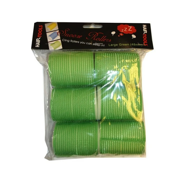 HAIRTOOLS SNOOZE ROLLERS -GREEN 48MM Cling Rollers you can sleep in - Free P&P