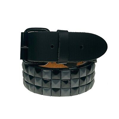 Three Row Pyramid Checkered Belt Mens Womens Studded Belts Three Row Pyramid Checkered Belt Mens Womens Studded Belts