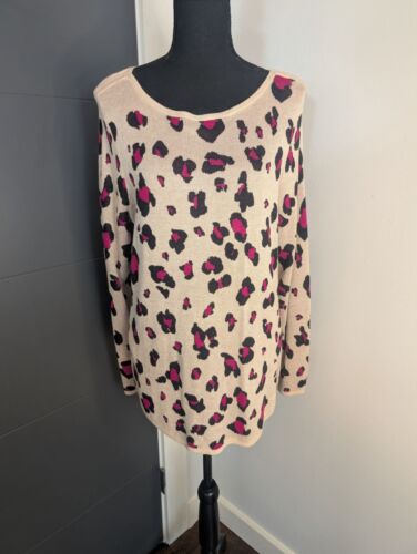 Chico's Textured Animal-Print Bateau-Neck Sweater - 2 STYLE : 570298147