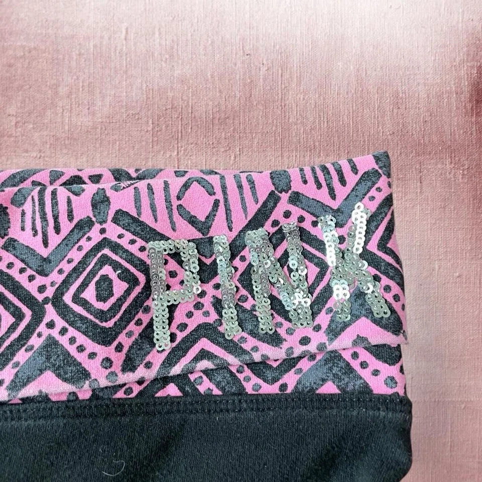 Victoria's Secret PINK Foldover Flare Yoga Pants Sequin Low Rise Y2K Size L - Image 3 of 4