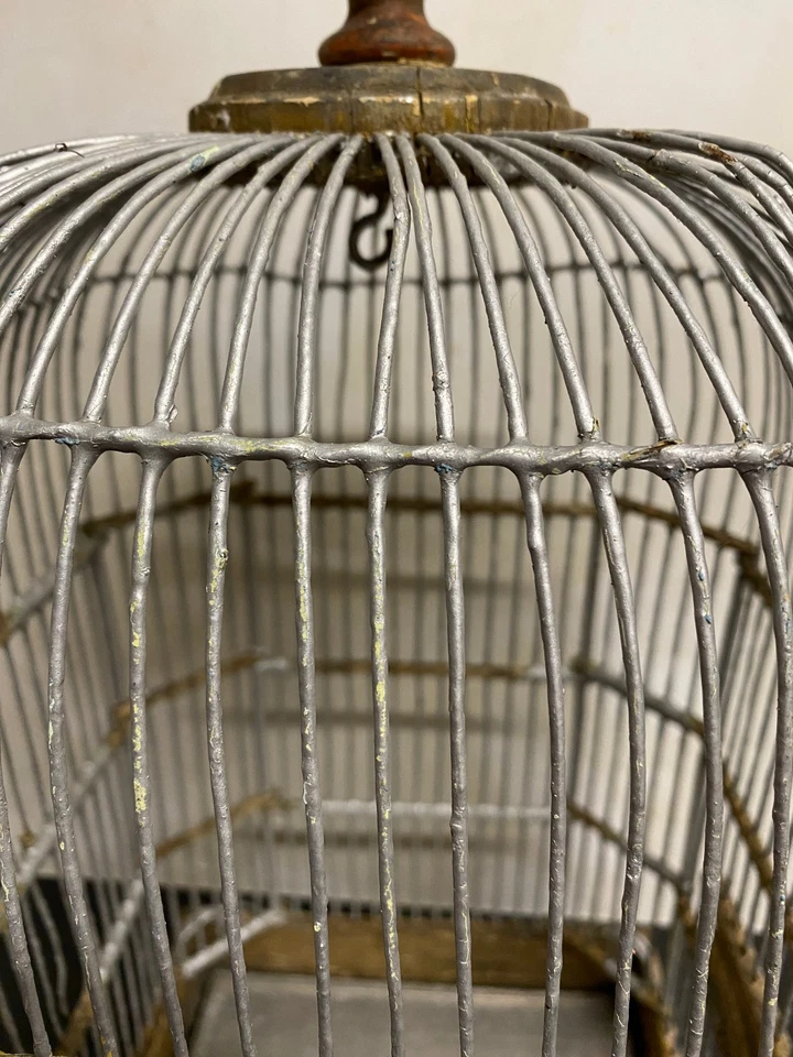 Ancienne Cage à Oiseaux Style Napoléon III - Shabby - pour Décoration - Photo 4/4