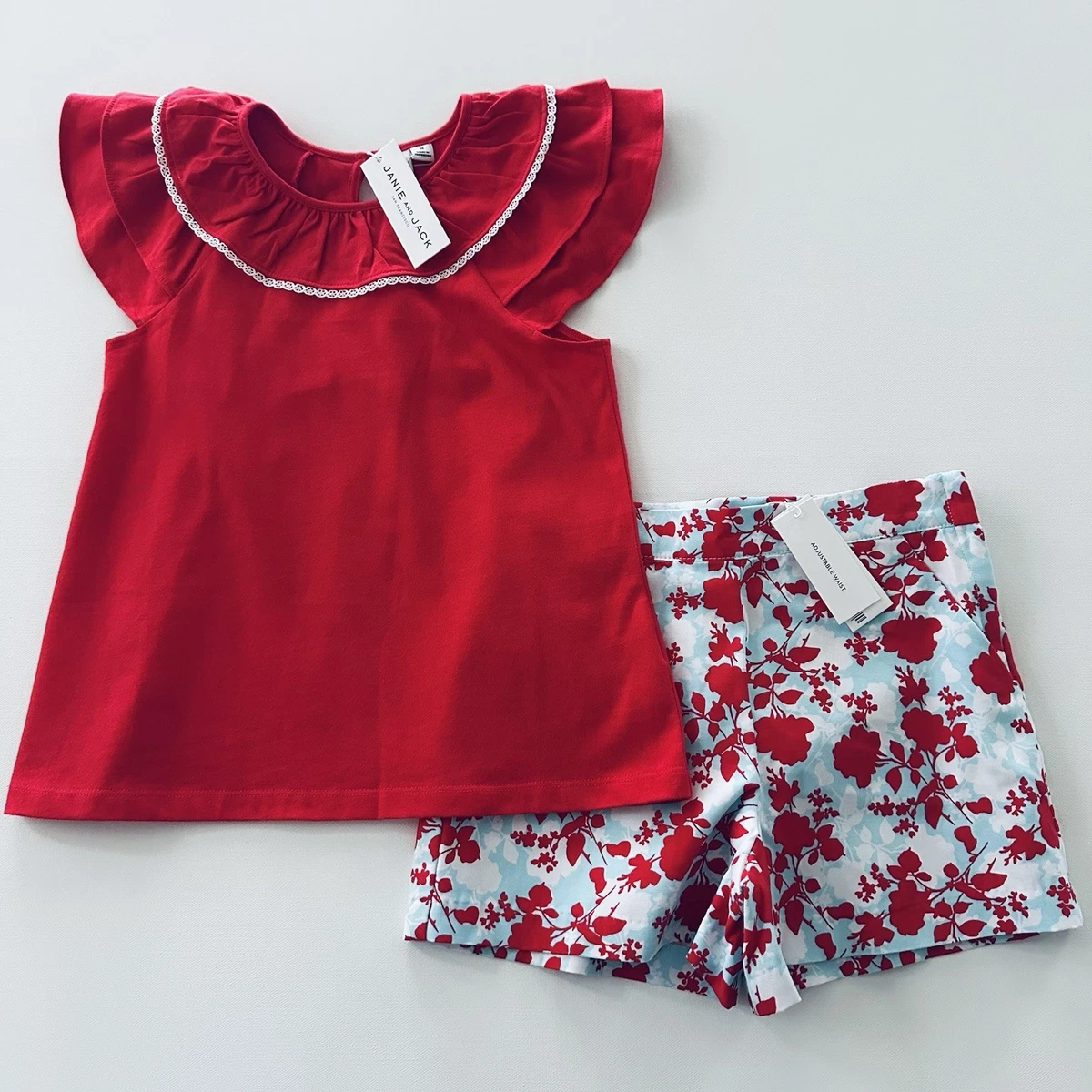 Ensemble Tennis Fille Janie And Jack – Jupe Taille 3 Et Top Taille 4 – Blanc – NEUF Avec étiquettes
