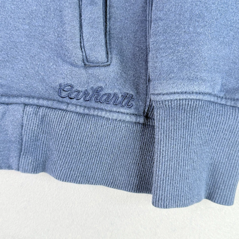 Carhartt Jacket Youth MD 8-10 Blue Full Zip Sweatshirt Mock Neck - Image 3 of 4