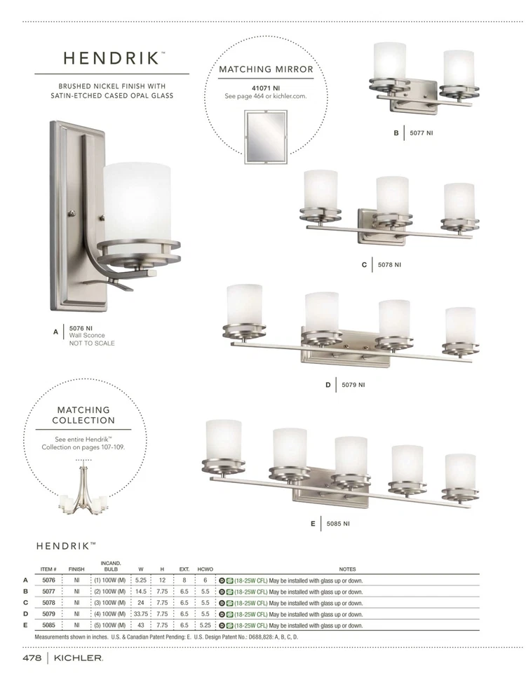 Бронзовое прямоугольное зеркало Kichler 41071 Hendrik со скошенной рамой - Изображение 4 из 4