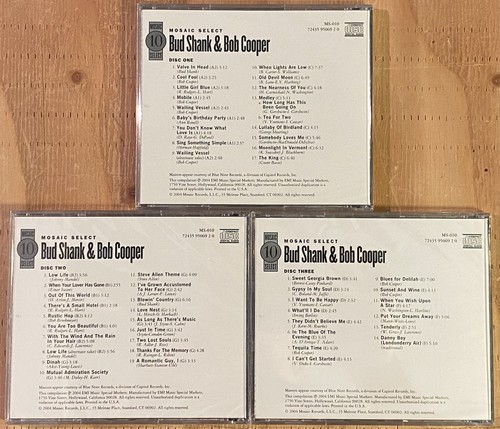 Bud Shank & Bob Cooper Mosaic Select 2004 3CD Ltd Ed. Pacific Jazz SEALED NEW - Picture 4 of 5
