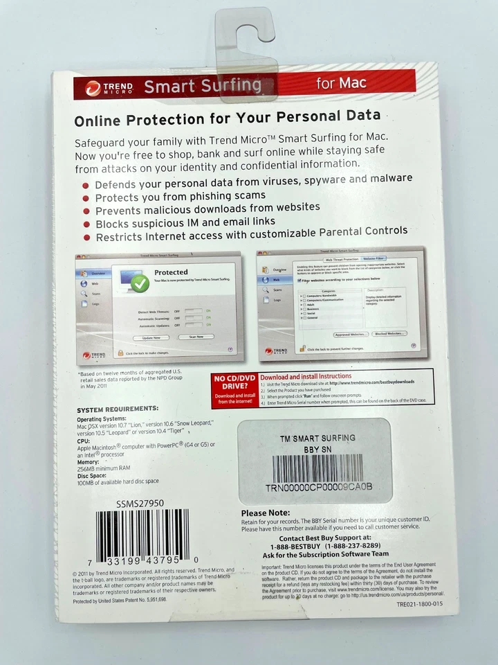 Trend Micro Software Smart Surfing Online Data Protection  for Mac - Image 2 of 4