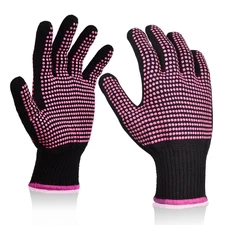 2Pcs Heat Resistant Gloves with Silicone Bumps, Professional Heat Protection Glo