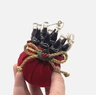 Vintage 2002 Coca Cola Christmas Ornament Santa's Red Bag Filled w/ Coke Bottles