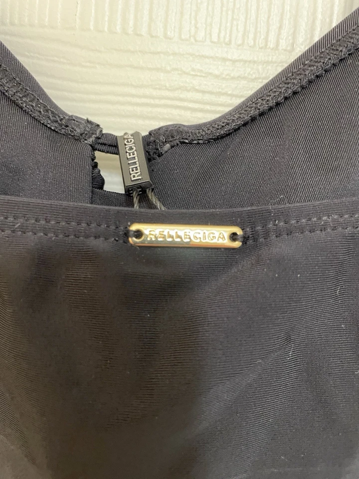 Top de baño RELLECIGA Tankini para mujer talla M negro nuevo con etiquetas Foto 4 de 4