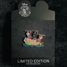 LE 250 Rescue Rangers Chip & Dale Boat Fishing Outdoors DS Disney Shopping Pin