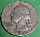 1946-P Washington Silver Quarter *Fine PLUS*  US COINS 25c with Free Shipping