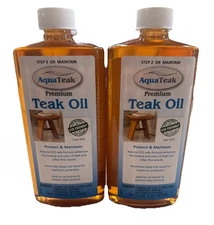 AquaTeak Premium Teak Oil, 501SS, 16 Oz Each, (2 PACK)