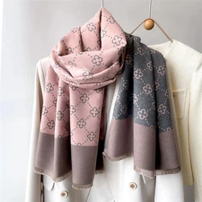 Winter Women's Scarf Luxury Design Double sided Cashmere Feel Scarf Warm Scarf S