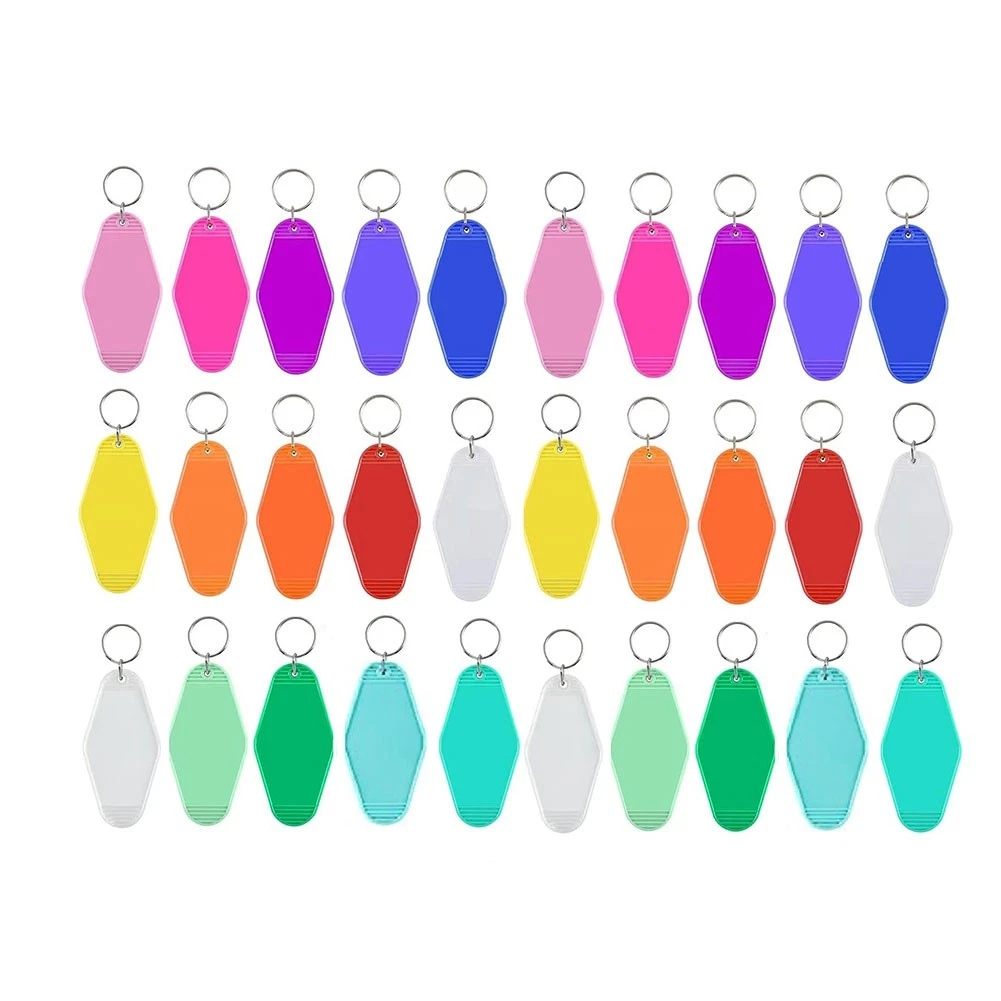 30Pcs Sublimation Keychain Blanks, Blank Hotel Keychains Bulks Rhombus1941