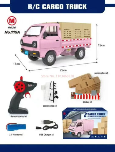 1:16 WPL D12 ferngesteuertes elektrisches Spielzeug RC Auto Wuling Hongguang Simulation - Bild 34 von 34