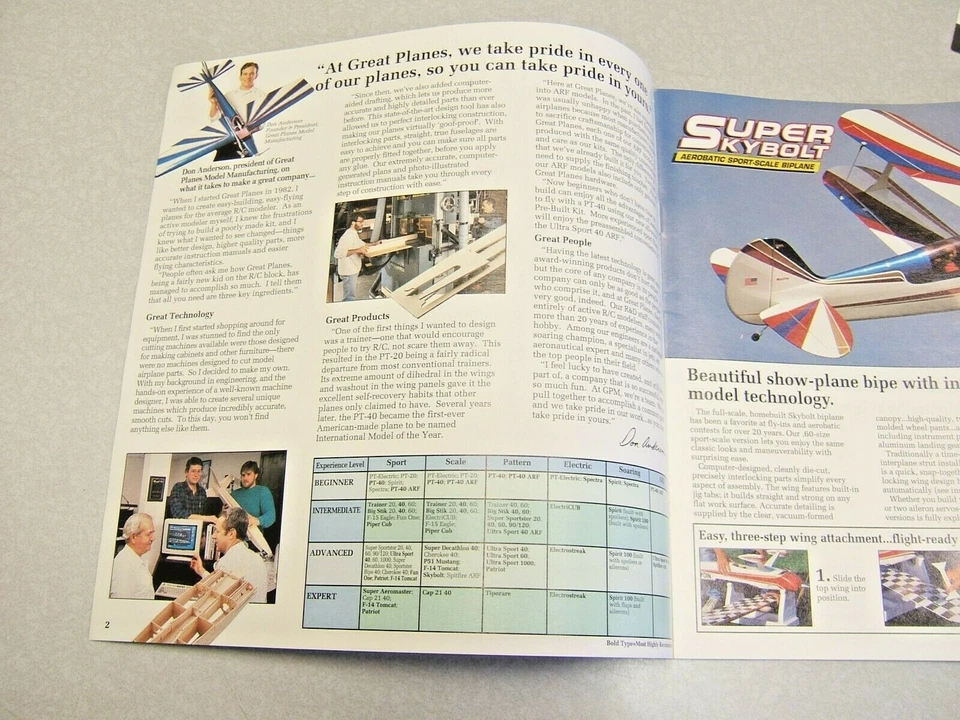 Vintage Great Planes RC Kits glossy full color illustrated Catalog 1994 Edition - Image 2 of 3