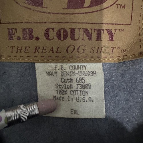 Vintage FB County OG Chore Work Lined Jacket Size 2XL - Picture 9 of 9