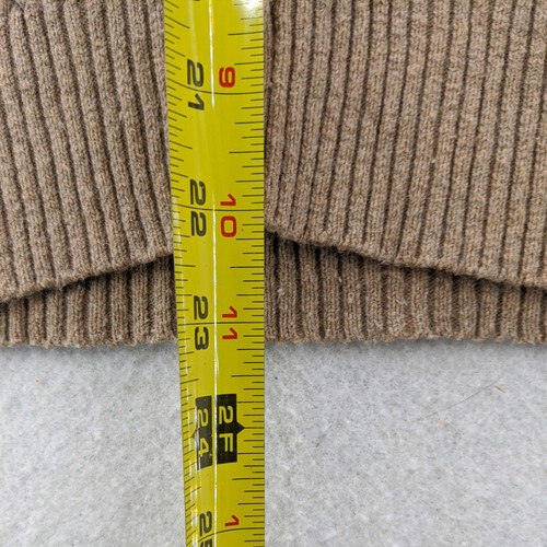 Eddie Bauer Sweater Womens Small Brown Cable Knit Cardigan Button Up 5% Cashmere - Foto 5 di 13