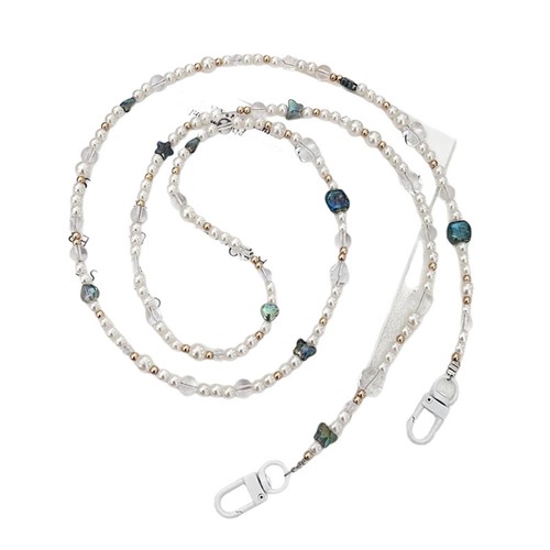 Universal Phone Case Crossbody Long Chain Pearl Beaded Anti-lost Phone Chain - Zdjęcie 3 z 4