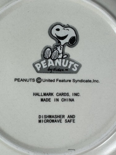 "Hallmark Schultz PEANUTS 4 Piatti da dessert SNOOPY WOODSTOCK Scene da neve 6,5""" - Foto 9 di 9