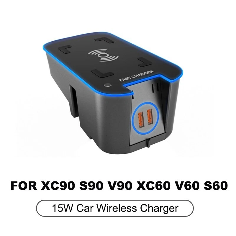 Car wireless charging pad fast for Volvo xc60 xc90 v60 v90 s90 s60 Charging Plat - Image 2 of 4