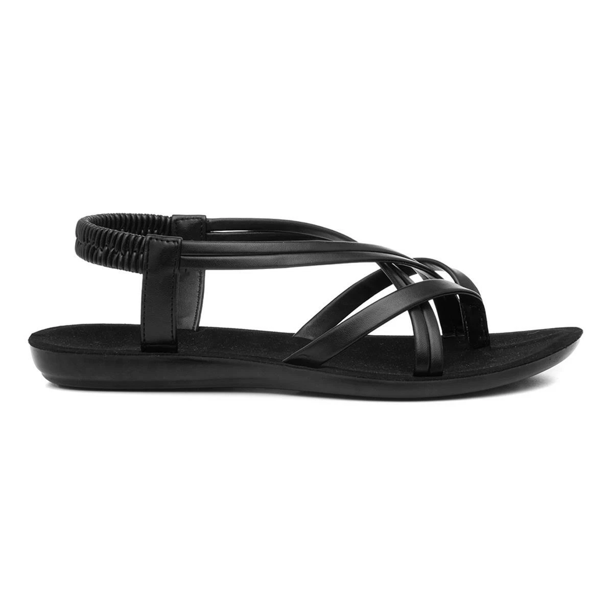 Lilley Womens Sandals Black Adults Ladies Flat Slip On Suzzie SIZE