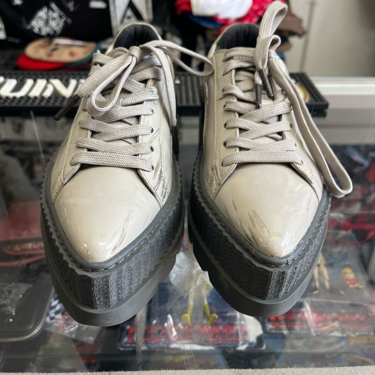 Puma X Fenty Rihanna Pointy Creeper Patent 36627002 Dove Puma X Fenty Rihanna Pointy Creeper Patent 36627002 Dove