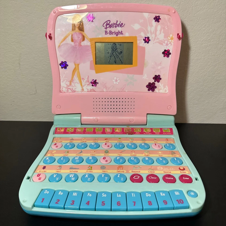 Computadora portátil parlante Mattel Barbie B-Bright Learning Foto 2 de 4