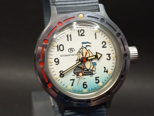 Orologio da polso vintage sovietico Vostok "Albatross" Komandirskie, orologio meccanico URSS - Foto 2 di 10