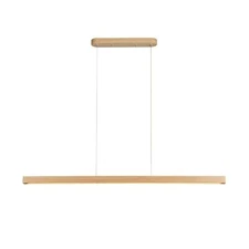 39" Wood Linear Pendant Light 24w Led Pendant Light Dimmable Ceiling Pendant ...