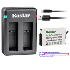 Kastar Battery Dual Charger for GoPro ASBBA-001 & Gopro Fusion 360 Degree Camera