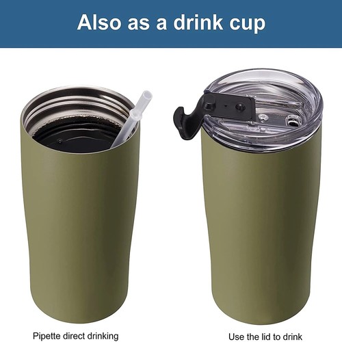 Allie Cup Can Cooler Stainless Steel Straw and 2 Silicone Straw Tips - Picture 21 of 29