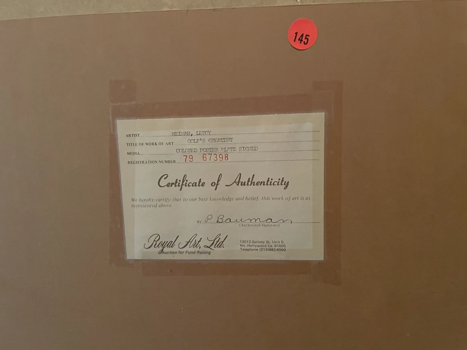 Impresión enmarcada LeRoy Neiman 'Campeones de golf' Hogan Travino Palmer Nicklaus 40x27 Foto 2 de 2