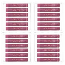 Purple Red Oil Pastels, 24Pcs Soft Oil Crayons Creamy Pastels Stick Art