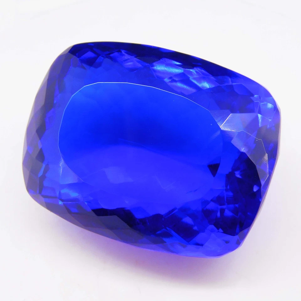 Certified 724 Ct Natural Tanzanian D Block Tanzanite Cushion Cut Loose Gemstone - Image 3 of 4