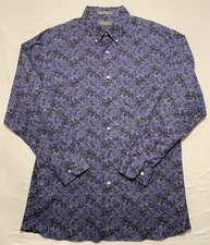 Daniel Cremieux Signature Collection Button Up Shirt Mens L Paisley Colorful NEW