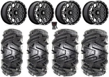 MSA Portal 14" Wheels Milled 26" Moto MTC Tires Kawasaki Mule Pro FXT KRX /
