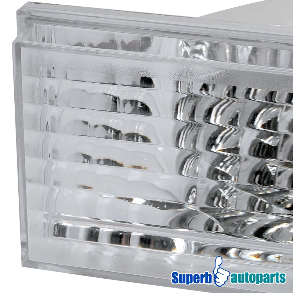 Fits 84-96 Jeep Cherokee Wagoneer Comanche Bumper Signal Front Parking Lights Foto 4 de 4