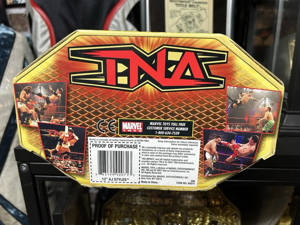 2007 TNA AJ Styles 12” Collector’s Edition Marvel  Toys  Sealed Impact Toy Biz - Image 4 of 4