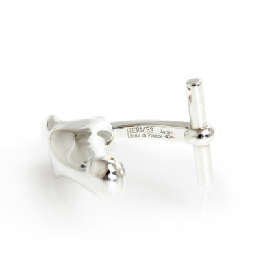小物 Hermes Silver 925 Cufflinks HERMES Gallop Cufflinks Silver 925, | eBay