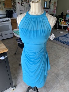 bridal davids dress sz nwt msrp teal bridesmaid formal