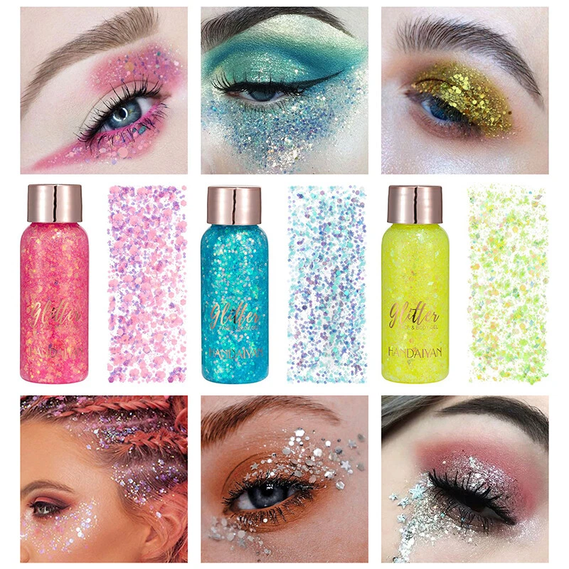 9Farben Glitzer Für Gesicht Körper, Gesichtsglitzer, Body Glitter Gel, Schminke  - Bild 4 von 4