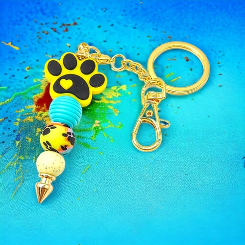 Paw print keychain. Animal paw print, dog, cat. Animal lover, gift. - Picture 9 of 9