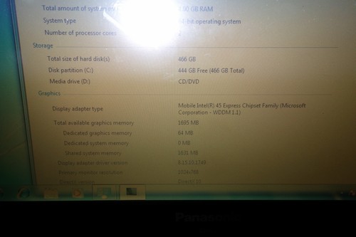 Panasonic Toughbook CF-52 Laptop 2.26ghz Core 2 Duo 300 GB HD 4GB Ram Dualtouch - Picture 6 of 11