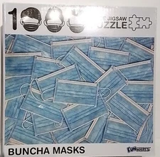 FUNWARES BUNCH A MASKS - 1000 PIECE JIGSAW PUZZLE FUN TO DO AT FAMILY TIME
