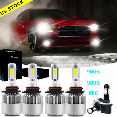 For Saturn Vue 2006 2007 6PCS LED Headlight High Low Beam + Fog Light Bulbs Kit