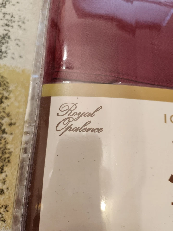 Juego completo de sábanas Royal Opulence 100 % algodón rojo satén Foto 2 de 4