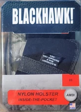 Blackhawk Nylon Holster Inside The Pocket Ambidextrous Multiple Sizes Sig Glock