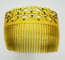 Vintage Antique Large Celluloid Rhinestone Hair Comb Mantilla